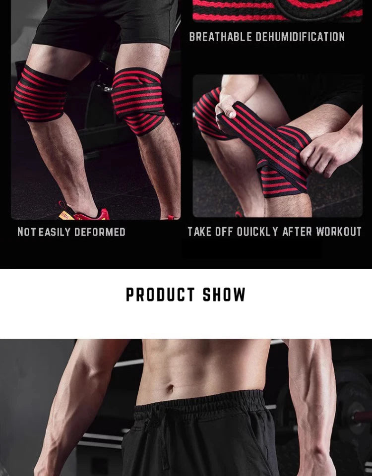 Weight Lifting Badages - Knee Compression Wraps