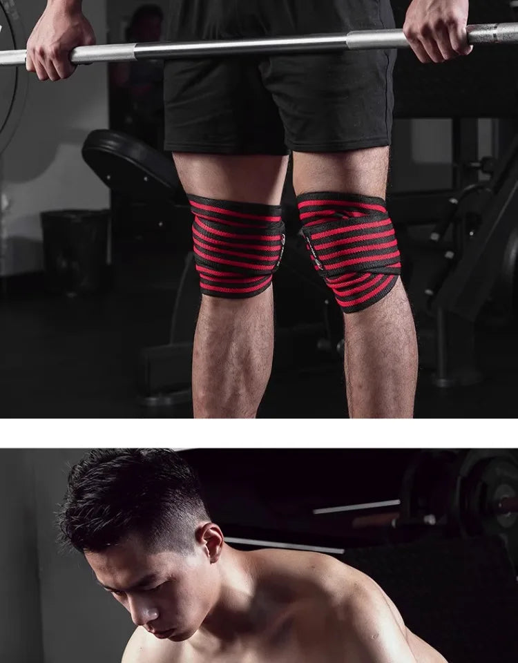 Weight Lifting Badages - Knee Compression Wraps