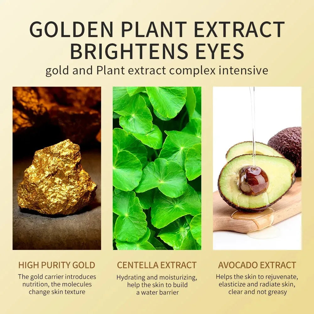 Avocado/ Gold Augenmaske