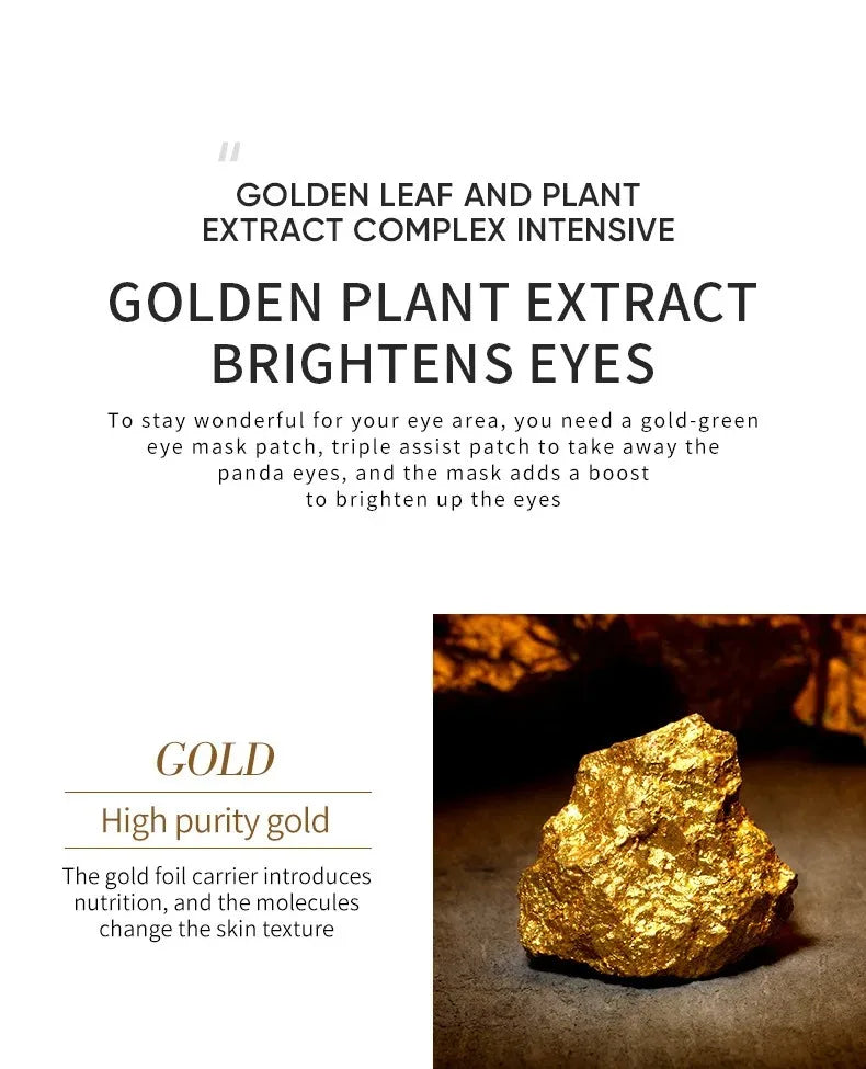 Avocado/ Gold Augenmaske